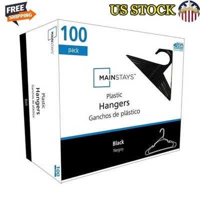 Plastic Notched Hangers 100 Count Durable Clothes Organization Solution New