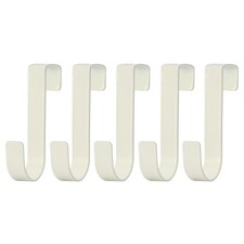 Over The Cabinet Door Single Hooks 5 Pack White Organizer Holder Hanger