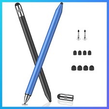 3 in 1 Stylus Pen Universal Touchscreen Capacitive Drawing Writing 2 Pack