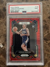 2023 Prizm Jordan Hawkins Ruby Wave RC New Orleans Pelicans PSA 9