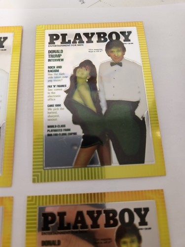 Lot 6 Donald Trump Playboy Trading Card Chromium Covers Series 1 #85 Vintage 90s - Picture 10 of 14
