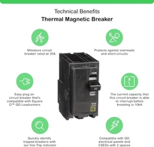 Square D QO Circuit Breakers QO115 QO120 QO215 QO220 QO225 QO230 QO235 QO240