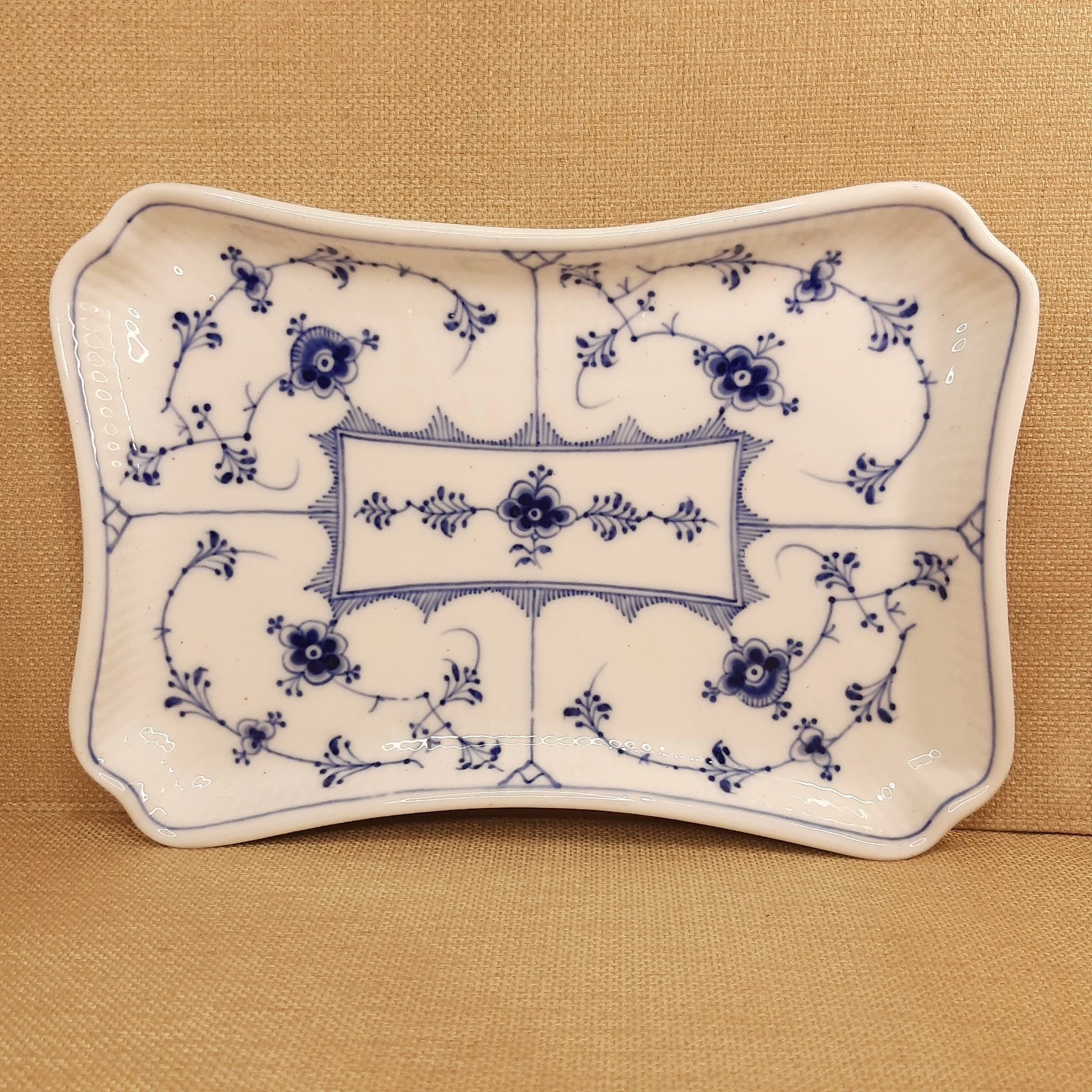 Royal Copenhagen Blue Fluted Plain Tray for Cream & Sugar - Thumbnail 3
