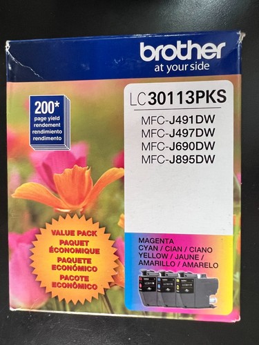 Genuine Brother LC-3011 Color Ink Cartridge-For MFC-J491 J497 J690DW 3PK 1550 - 第 1/3 張圖片