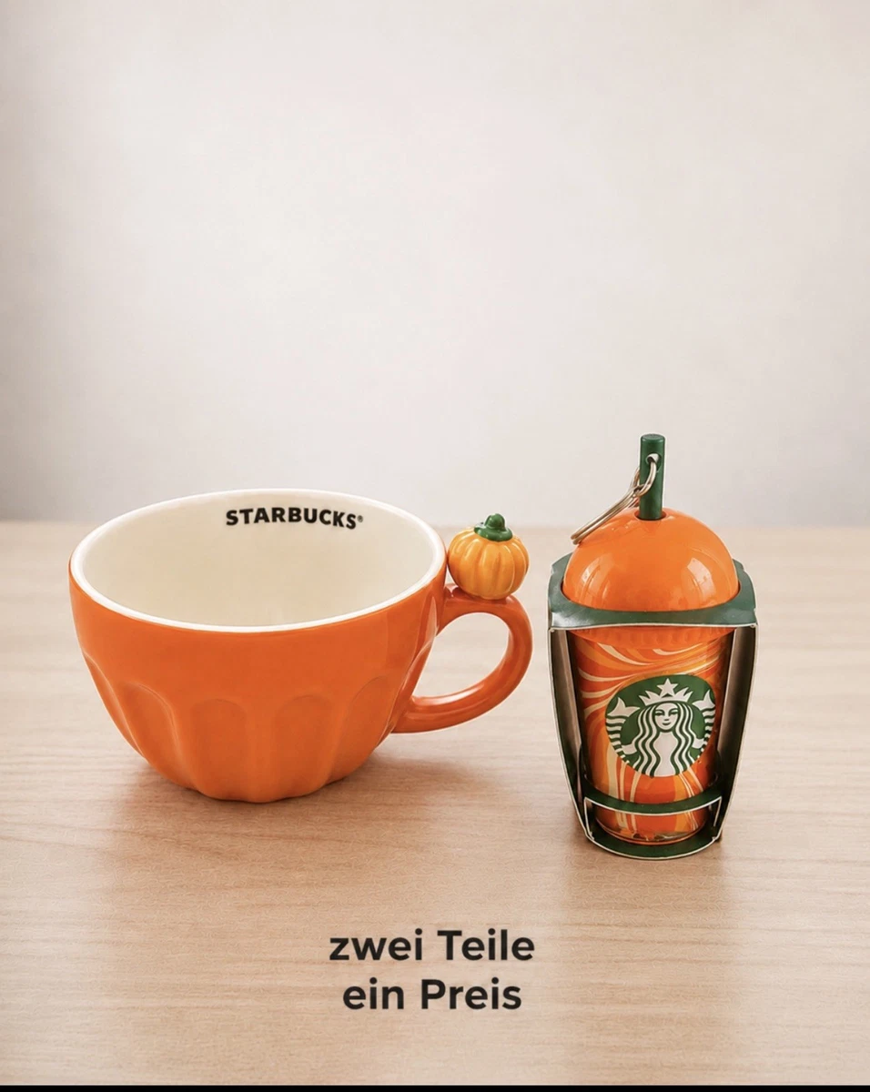 Starbucks Tasse Halloween 🎃 Kürbis am Henkel 2026 NEU 1Anhänger gratis