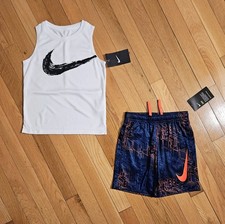 NEW Nike Little Boy Dri-fit Tank Top Drawstring Short Set, Multicolor sz 5