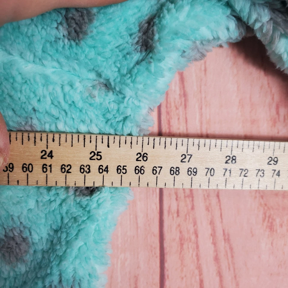 Talbots Womens Mint Green Polka Dot Sherpa Full Zip Jacket Sz 2XP NWT - Image 4 of 4