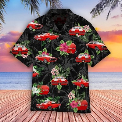 1969 Chevrolet Camaro Red Custom Cool Design   Aloha Hawaiian Shirt