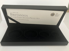 2010 Royal Mint Silver Proof Britannia Set Box & Certificate ONLY NO COINS