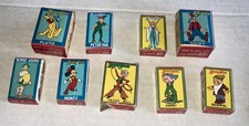 1961 Marx Disneykins-9 Different Boxed Figures-all HI GRADE NMIB 