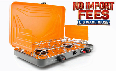 Brand New GSI Outdoors, Selkirk 540+ Camping Stove, 14,000 BTU, 2-Burner-Orange