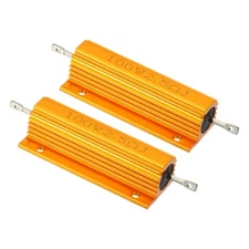 100W 2.5 Ohm Aluminum Shell Resistor Housing Wirewound Resistors 2pcs