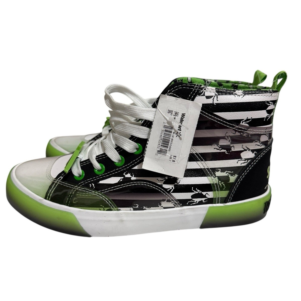 Beetle juice shoes worn once for only a hour Beetlejuice Recently Deceased Maroon Sneakers for Adults main image 3