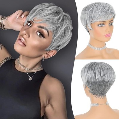 Women's Multiple Colors Pixie Cut Wig Short Layered Synthetic Hair