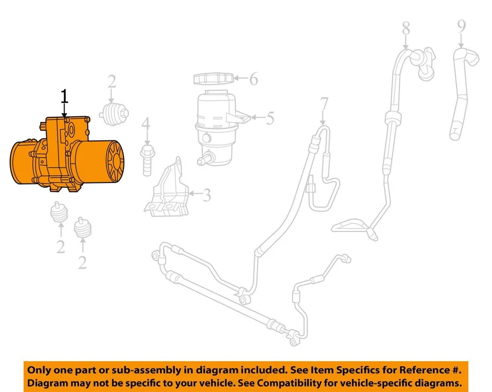 Jeep Grand Cherokee 2015 bomba de dirección asistida OEM 100 k millas - LKQ427619543 Foto 4 de 4