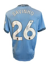 SAVINHO SIGNED 2024/25 MANCHESTER CITY HOME SHIRT (ACG CERT AG17215)