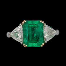 3.60 Ct Natural Emerald Art Deco Vintage Engagement Ring 925 Sterling Silver