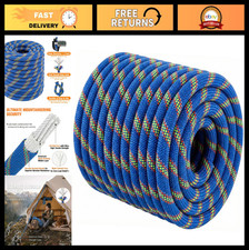 Double Braided Arborist Rigging Rope 1/2" x 100ft - Strong Polyester Static Rope