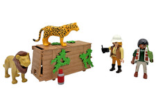 Playmobil Gepard Löwe Lebendfalle zu Tierpark Savanne Safari Figur Zoo Tier