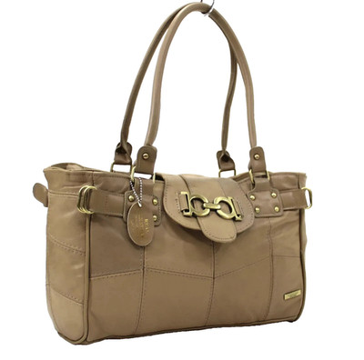 Große Lorenz Schultertasche Handtasche mit zwei Riemen Damen Rindsleder echt Echtleder