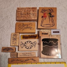 Birthday Rubber Stamps Lot.