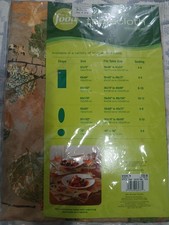 Food Network Stain Resistant Scattered Leaves Microfiber Tablecloth Autumn Decor