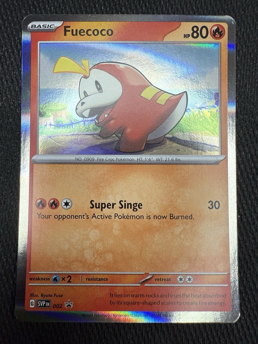 fuecoco holographic card value Fuecoco 002 Scarlett Violet Base Promo Holo Pokemon