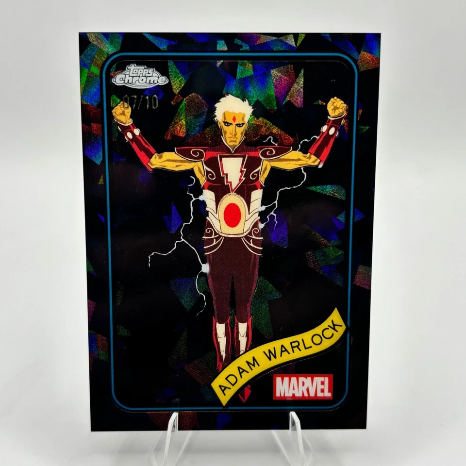 Marvel Adam Warlock черный сапфир /10 - 2025 Topps хром сапфир Marvel #144 - Изображение 2 из 3