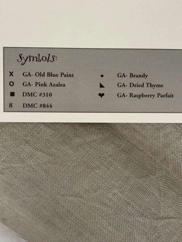 Blackbird Designs EVENING SHADES THE GARDEN Cross Stitch Pattern No 3 & Fabric - Image 4 of 4