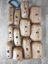 Wooden climbing holds - set 54 - green point climb