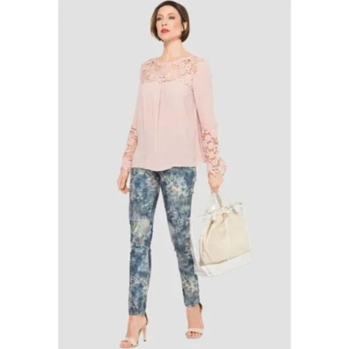 Joseph Ribkoff Damen 14 Lilie Blumendruck dünne weiche Stoffe Überziehhose