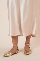 Dorothy Perkins Gold Ballet Pumps Womens Daywear Flats