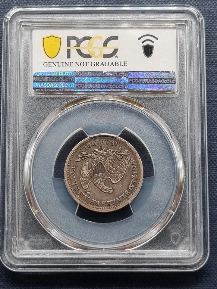 1851 O Seated Liberty Quarter 25c RARE Better Grade PCGS XF Details #92398 - Image 2 of 2