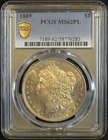 1889 PCGS MS62PL MORGAN SILVER DOLLAR GOLD SHIELD HOLDER PROOFLIKE