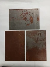 20 GA SHEET METAL COLD ROLL 3 PC 8" X 12" 2 NDS REDUCED PRICE HAS SURFACE RUST