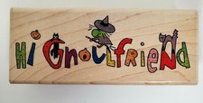 Hi Ghoulfriend Kathy Davis Collection 6284.P Halloween INKADINKADO Rubber Stamp