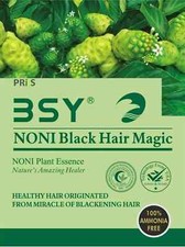 BSY Noni Black Hair Magic Color Ammonia Free Plant Essence Shampoo Dye 12 ml