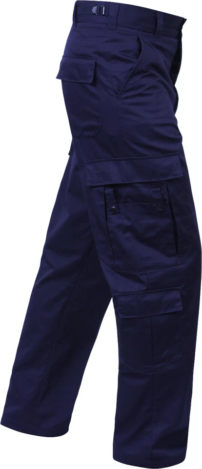 Navy Blue EMS EMT Pants Tactical 9 Pocket Uniform Zipper Fly Active Cargo Work - Image 4 of 4