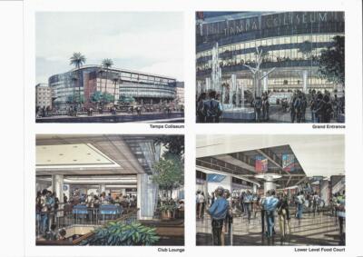 TAMPA BAY LIGHTNING  ICE PALACE Pre 1996-1997 Tampa Coliseum Artist Rendering.