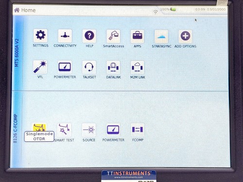 Viavi JDSU MTS 6000A V2 + 8126C SM OTDR 1310/1550nm 47 dB FCOMP IL ORL Bi-Direc - Picture 11 of 22