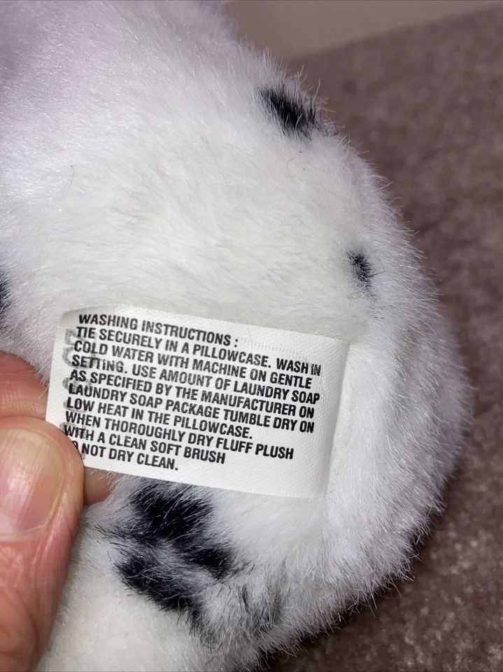 Peluche de colección Mattel Disney 101 Dálmatas perro cachorro acostado negro blanco 10 pulgadas 1996 Foto 4 de 4