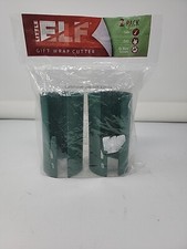 Little Elf Gift Wrap Cutter, Christmas, Green, Wrapping Paper, 2 Count