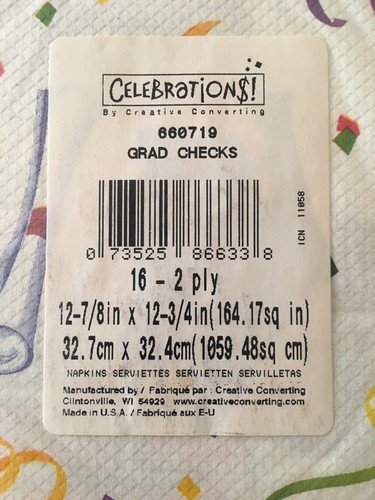 PAPER Dinner Napkins by Creative Converting 16 Count - 2 ply CONGRATS GRAD - Picture 4 of 4
