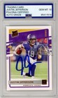 Justin Jefferson 2020 Panini Donruss Rookie Canvas Auto Card #313 PSA/DNA 10