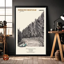 German GP Nurburgring Vintage Poster Veritas Car Formula Racing Art Print Gift