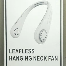Leafless Hanging Neck Fan Portable USB Charge 3 Speed Open Box