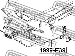 1999-E39 FEBEST Bonnet Cable for BMW