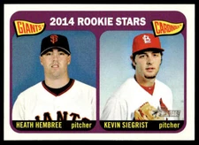 2014 Topps Heritage Heath Hembree & Kevin Siegrist #282 RC