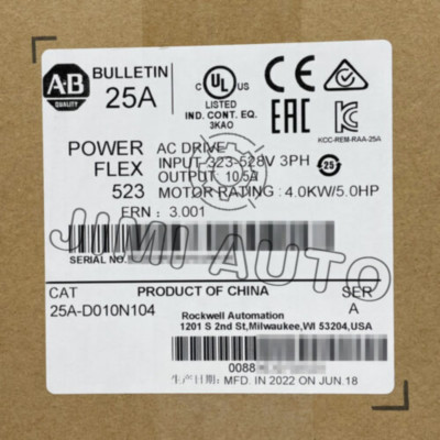NEW 25A-D010N104 AB PowerFlex 523 4kW (5Hp) AC Drive Brand in Box!Spot Goods Zy