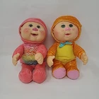 Cabbage Patch Cutties Dolls Lot of 2 Tiger Stripe Orange Pink